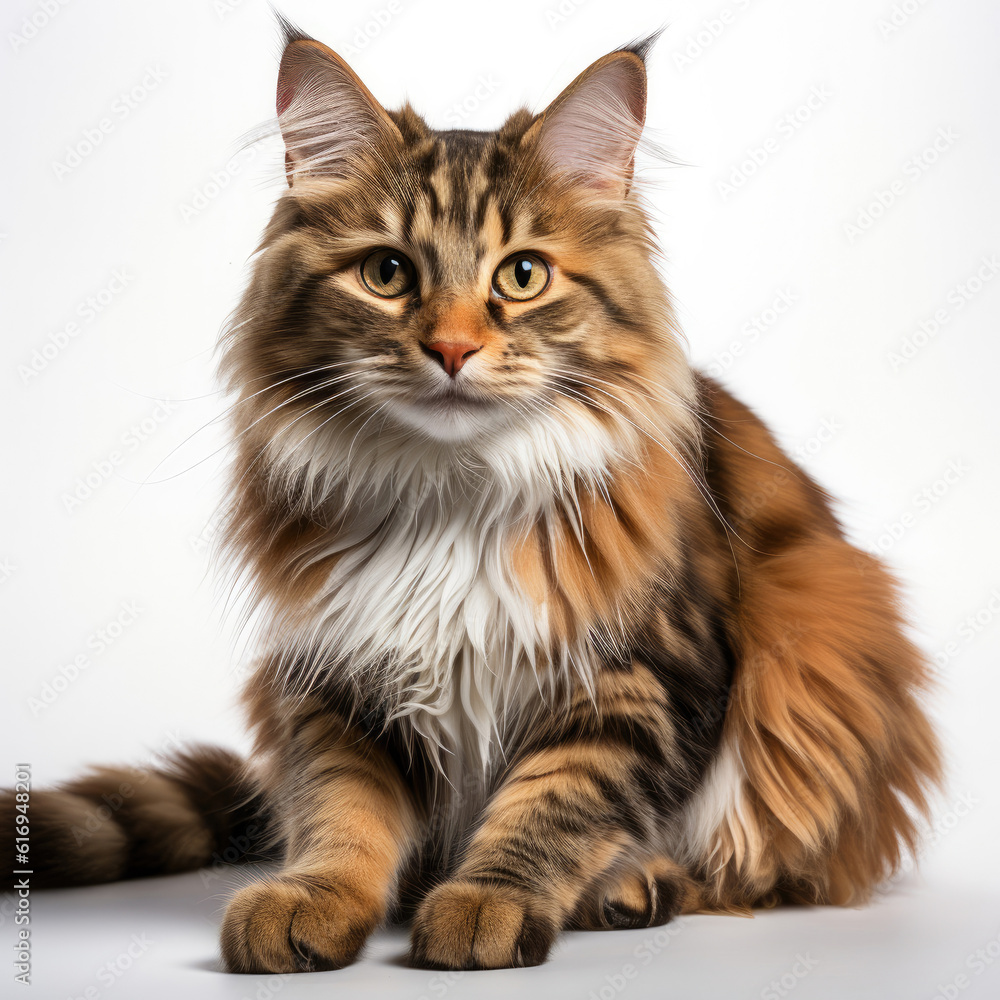 A Manx cat (Felis catus) with dichromatic eyes.