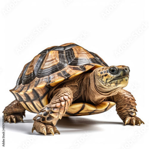 A majestic Tortoise (Testudinidae) in a serene pose. © blueringmedia