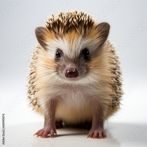 A cute Hedgehog (Erinaceus europaeus) curiously exploring.