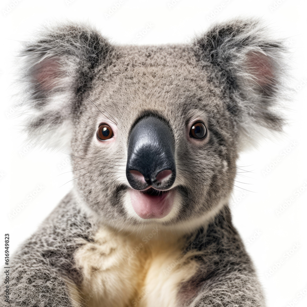 A friendly Koala (Phascolarctos cinereus) offering a smile. A friendly Koala (Phascolarctos cinereus) offering a smile.