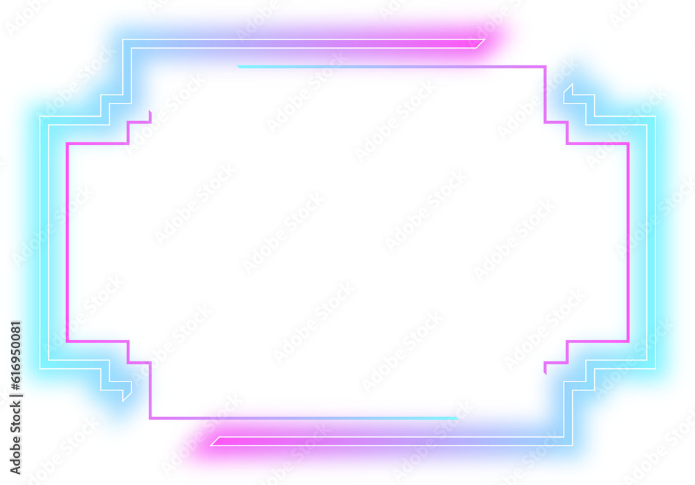 cyberpunk neon frame empty element design cyberpunk neon frame empty element design
