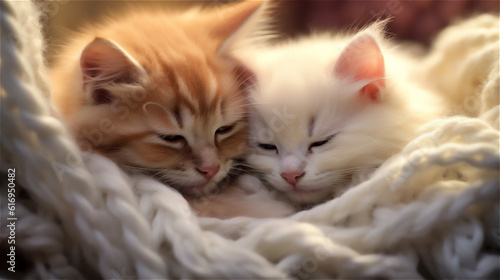 The most Beautiful Kitties . Cats cute Background. Ai generative