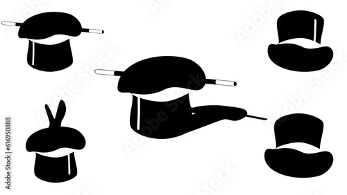 Magic top hat silhouette
