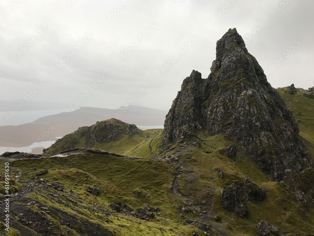 Rock formation on the Isle of Skye, Old man of Storr