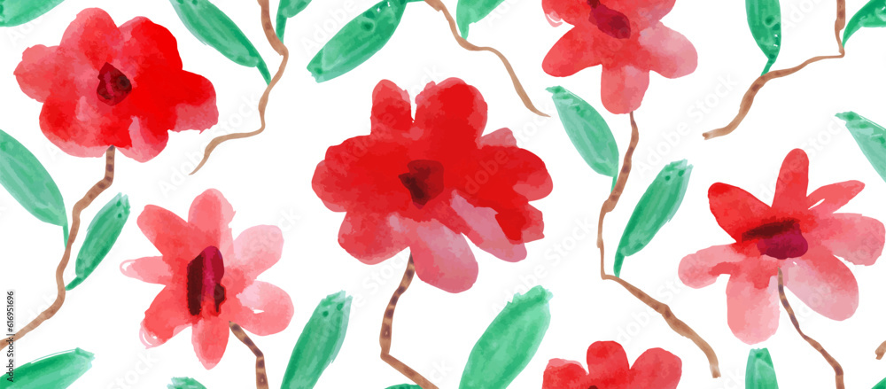 cute watercolor flower seamless pattern. cute watercolor flower seamless pattern.