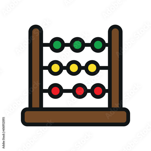 abacus sign symbol vector glyph color icon