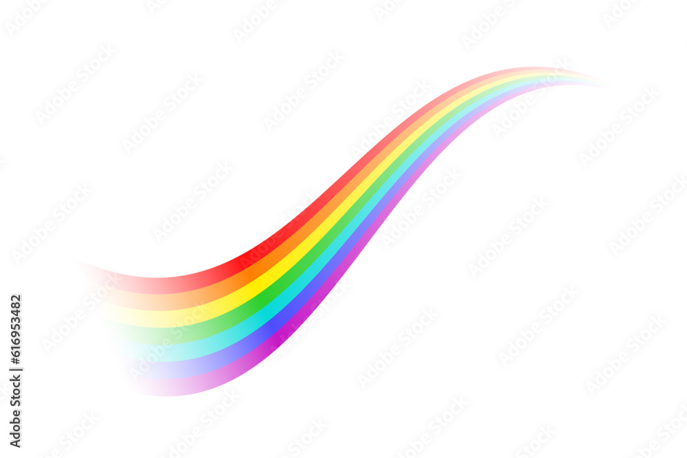 Striped rainbow wave with transparency effect isolated. Vector Striped rainbow wave with transparency effect isolated. Vector