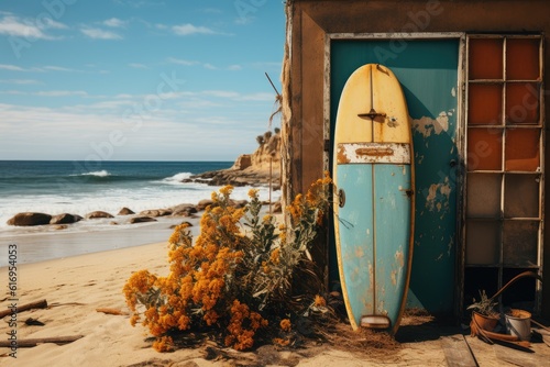 Fotografie, Tablou Vintage Surfboard - AI Generated