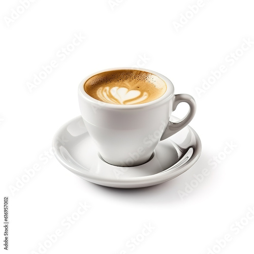 White coffee mug on a white background , Generative AI