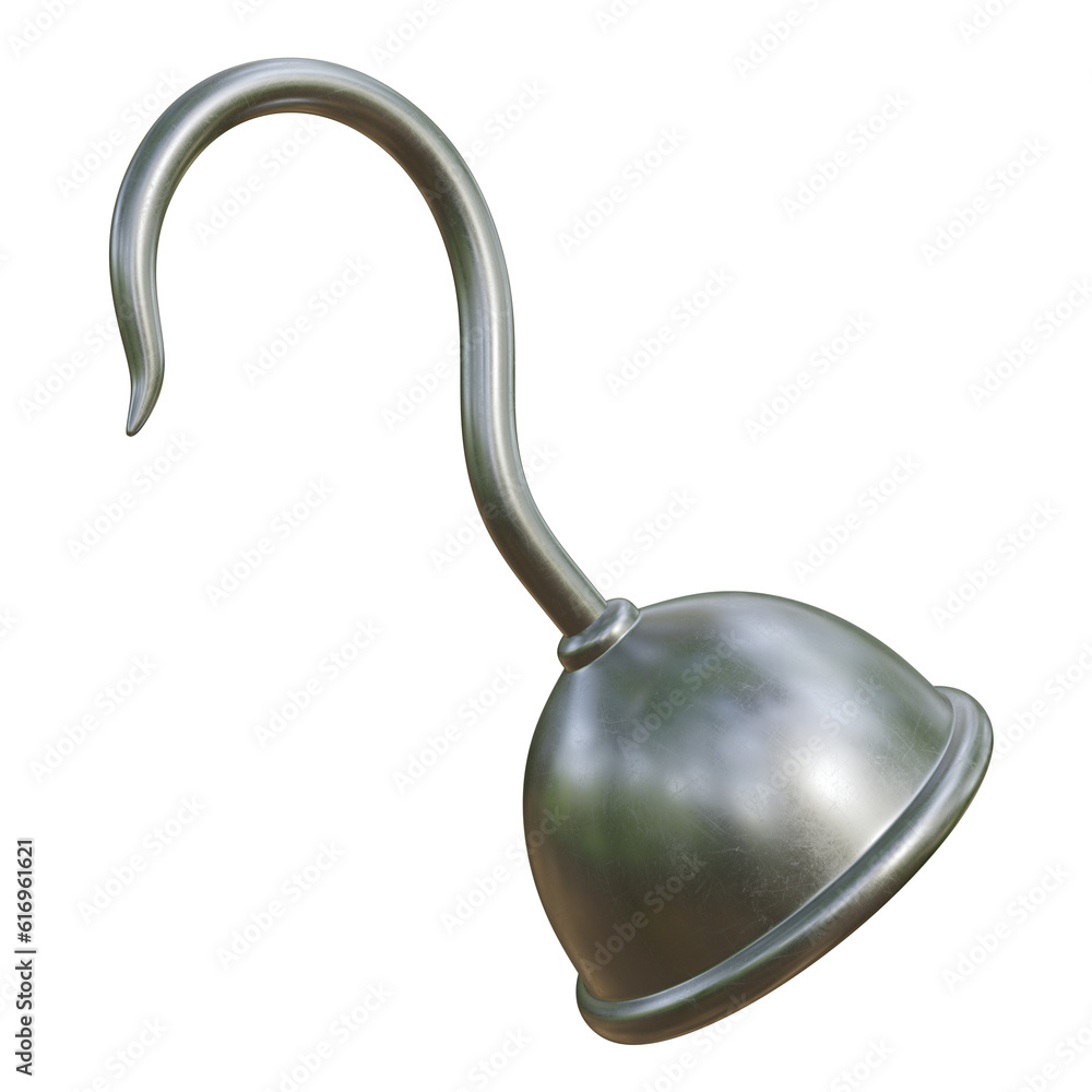 Fototapeta premium Pirate hook arm 3d rendering