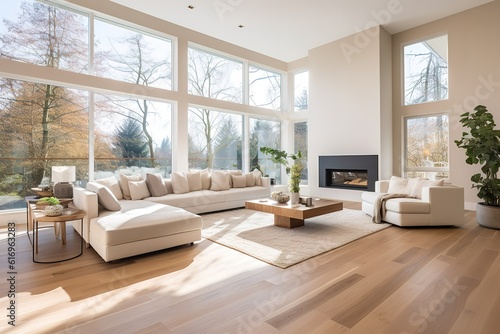 Modern living room interior Generative AI