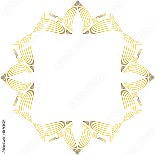 Abstract luxury golden floral ornament 