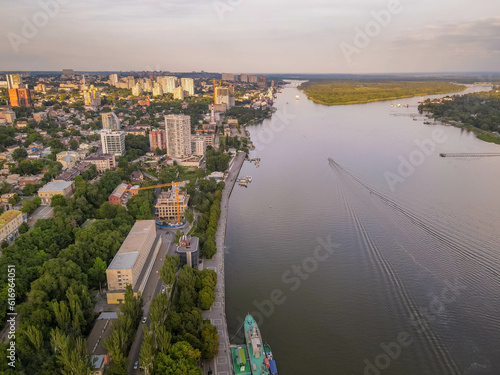 The aerial view of the downtown in the city of Rostov-on-Don (Rostov-na-Donu), Russia, close to the border with Ukraine photo