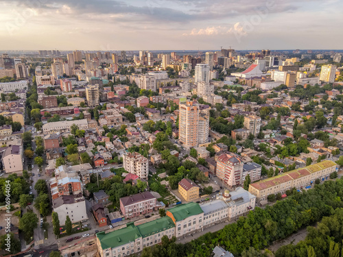 The aerial view of the downtown in the city of Rostov-on-Don (Rostov-na-Donu), Russia, close to the border with Ukraine