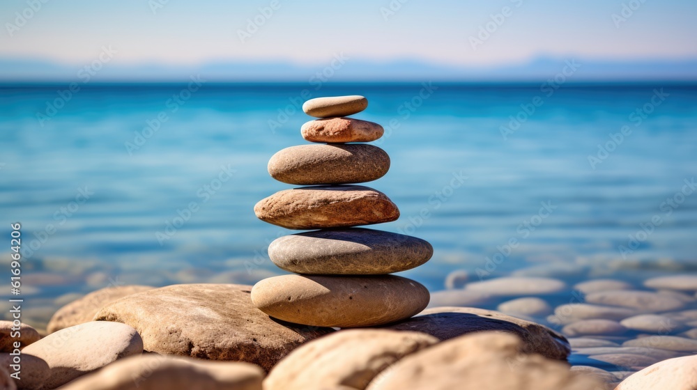 Zen rocks, pile of pebbles on the beach, spa, Zen rocks, pile of pebbles on the beach, spa,