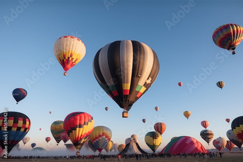 festive event hot air balloon festival in America