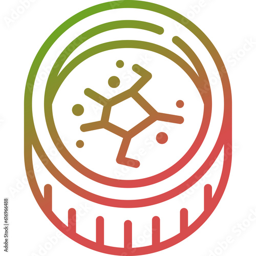 creme brulee gradient line icon