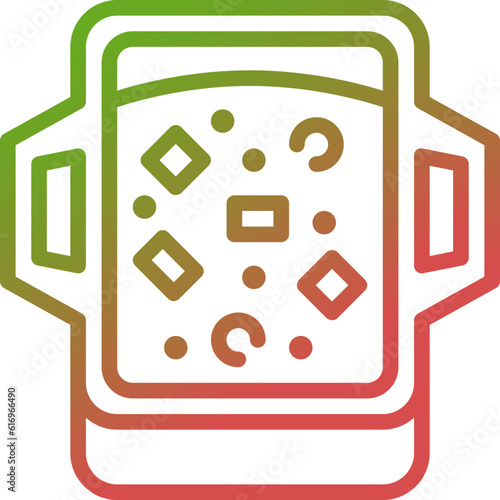 casserole gradient line icon