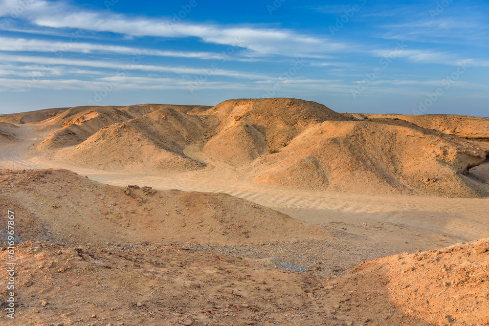 Desert landscape in Marsa Alam region, Egypt