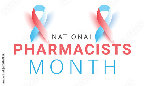 National Pharmacists Month. background, banner, card, poster, template. Vector illustration.