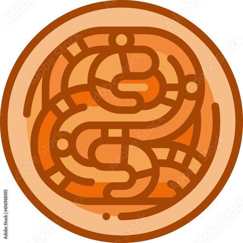 pad thai two tone icon