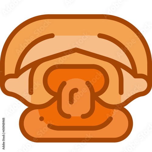 poached egg two tone icon