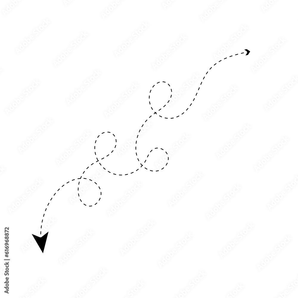 Abstract Arrow Dashed Line Abstract Arrow Dashed Line