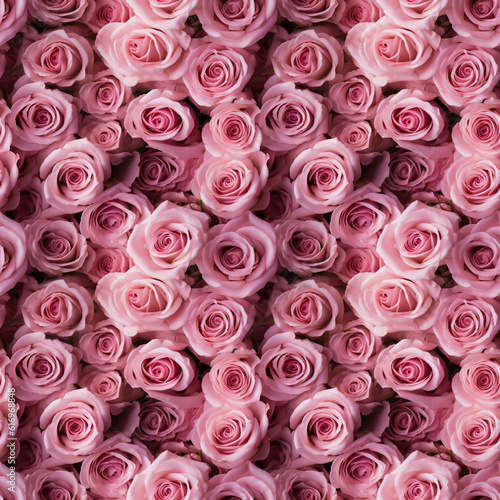 Pink roses wedding theme, seamless pixel perfect pattern texture.