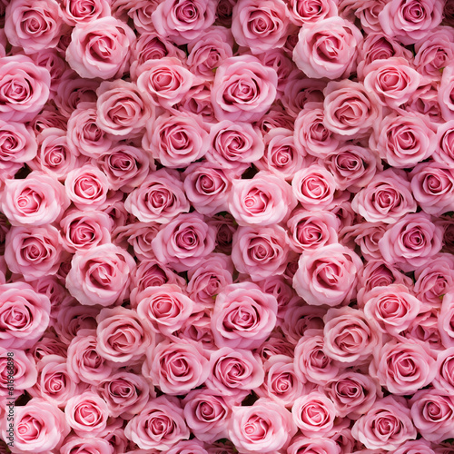 Pink roses wedding theme, seamless pixel perfect pattern texture.