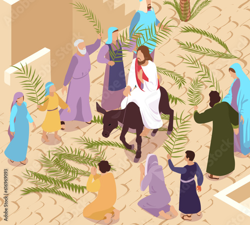 Palm Sunday Christ Illustration