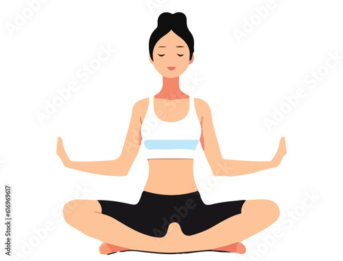 woman doing yoga
