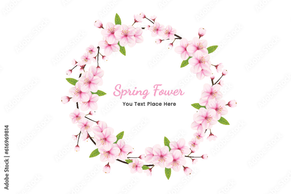 Cherry blossom background with sakura flower. Watercolor cherry blossom vector.Cherry blossom flower blooming vector. Pink Sakura flower background. Sakura on white background Cherry blossom background with sakura flower. Watercolor cherry blossom vector.Cherry blossom flower blooming vector. Pink Sakura flower background. Sakura on white background