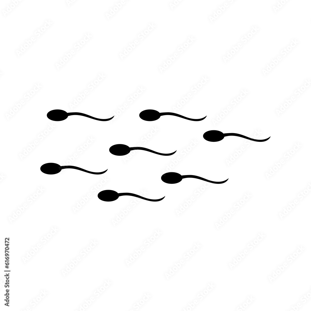 Sperm icon. Vector concept illustration on white background..eps Sperm icon. Vector concept illustration on white background..eps