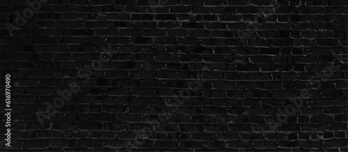 Brick texture with scratches and cracks. Vector black brick wall texture illustration  brick wall pattern. Trendy black brick wall design. Vector illustrator