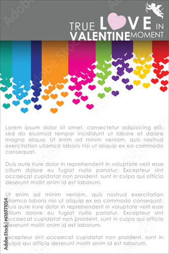 Abstract background of Valentine's Day. Background Sweet Love Template with copy space for the banner. Vector and Illustration, EPS 10