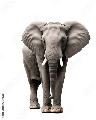 elephant isolated on a transparent background  PNG . Generative AI.