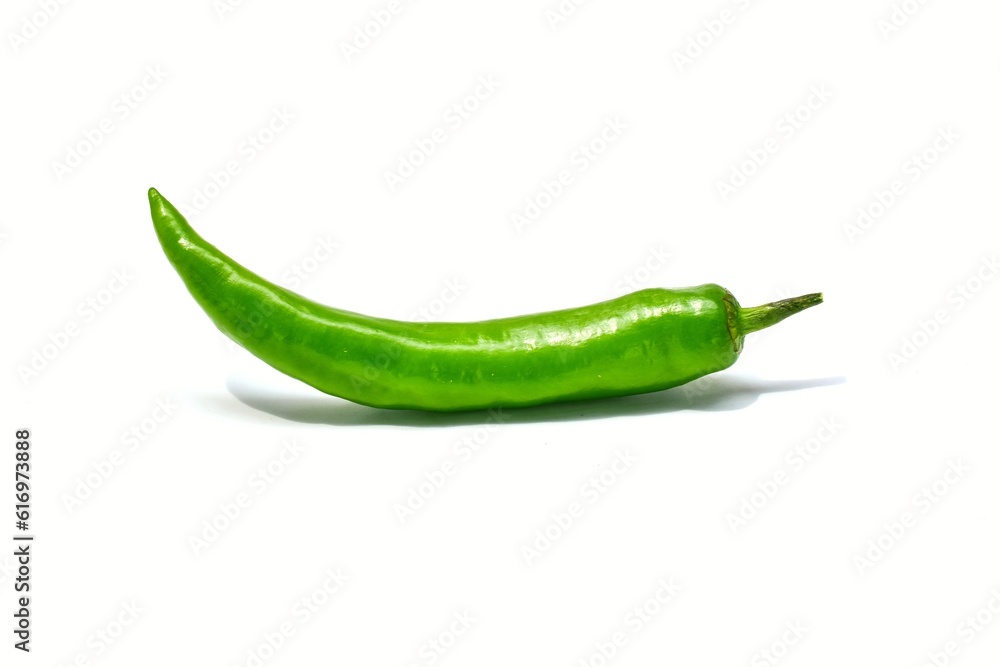 fresh green pepper isolated on white background fresh green pepper isolated on white background