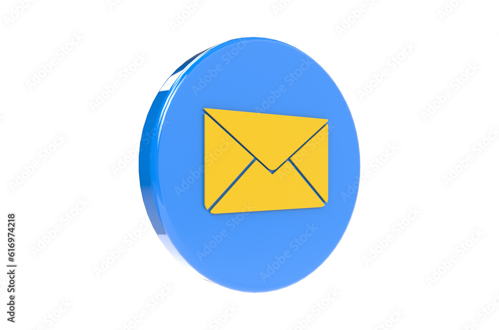 3D Email icon on transparent background 3D Email icon on transparent background
