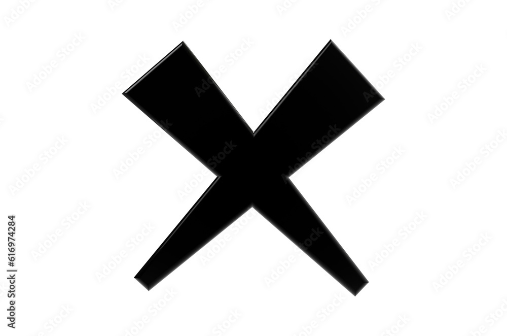3d render of a cross mark on transparent background 3d render of a cross mark on transparent background