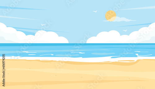 Tropical summer beach background. 