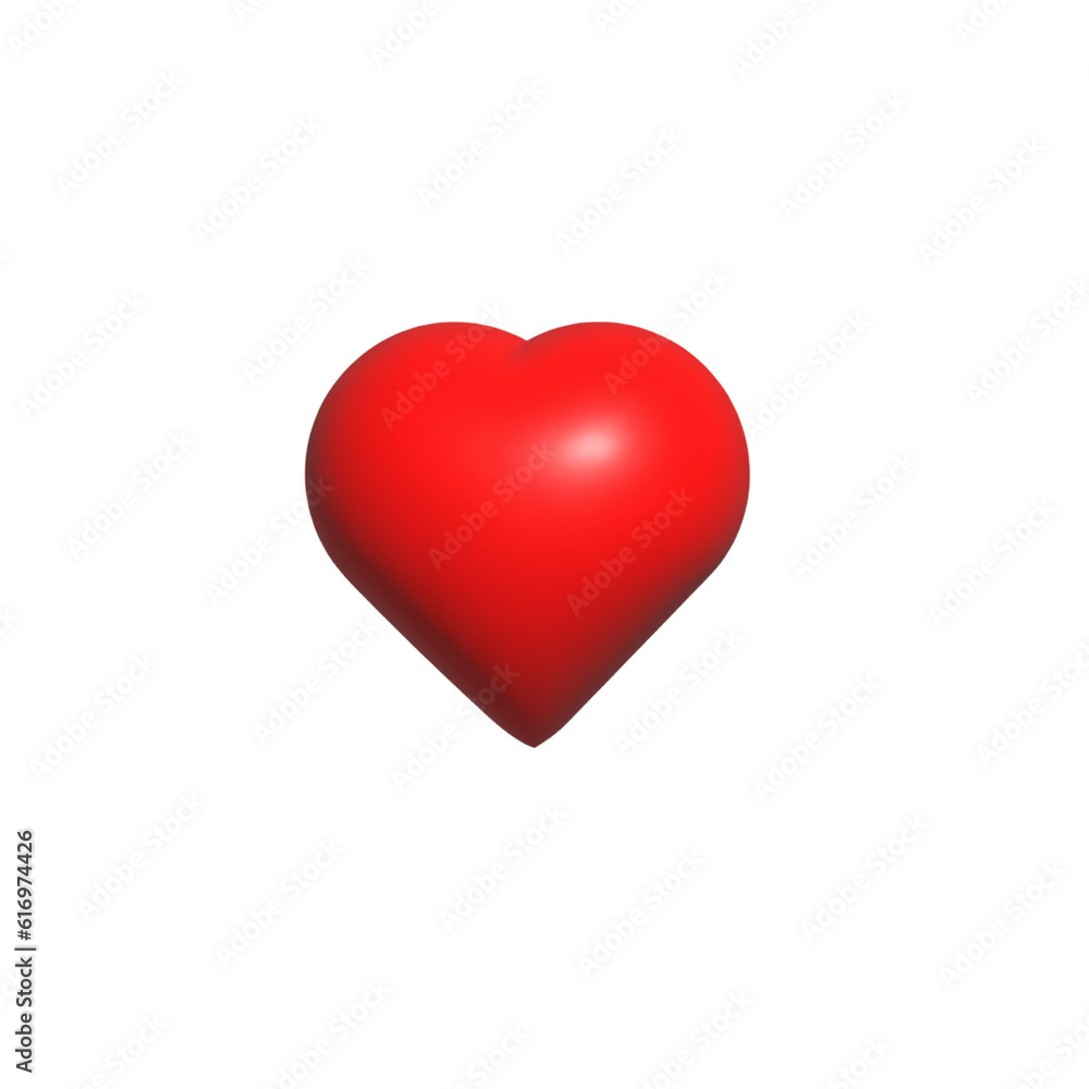 red heart 3d