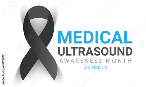 Medical Ultrasound awareness month. background, banner, card, poster, template. Vector illustration.