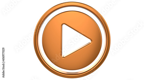 Free Download 3d render of a Play  sign symbol on transparent background - GFXLoad