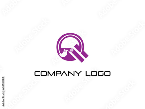 Q letter Modern abstract Creative digital animal logo. vector illustration logo. modern style logo in shape a template Mode flat logo.