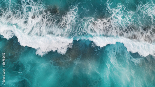 Captivating Top-Down Landscape of Ocean Waters from Drone