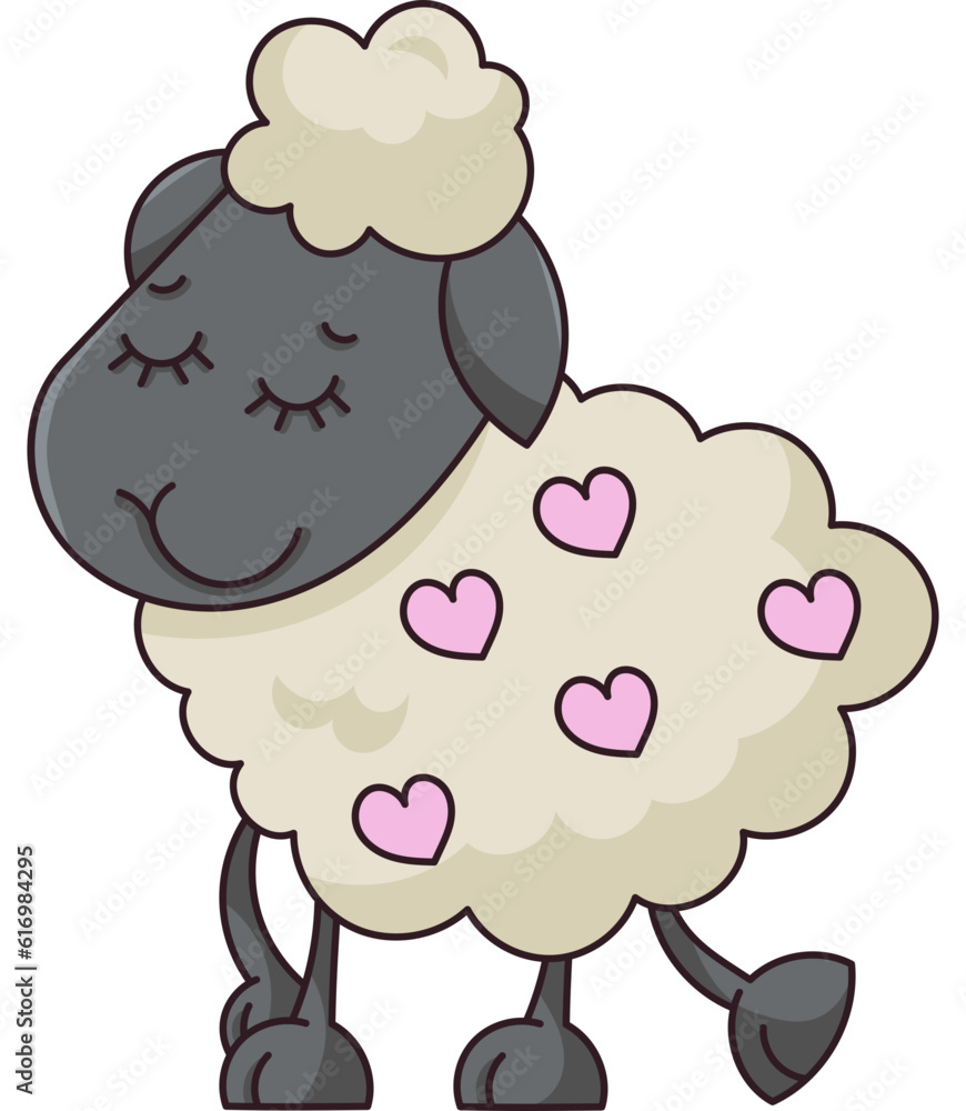 Obraz premium Sheep Cute Character