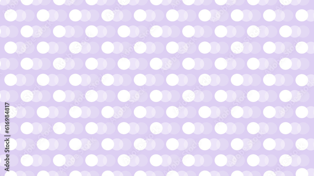 Purple seamless pattern with white circles
