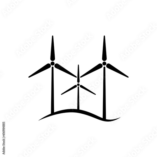 wind power icon isolated on white background