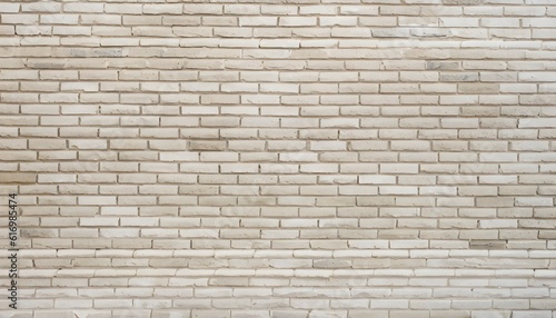 white brick wall, Cream and white brick wall texture background. Brickwork and stonework flooring interior rock old pattern design, abstract, textured, backdrop, AI generated 
