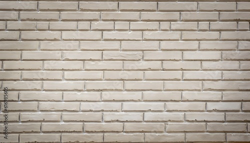 brick wall background, Cream and white brick wall texture background. Brickwork and stonework flooring interior rock old pattern design. concrete, grunge, structure, AI generated 